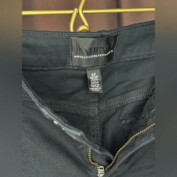WHBM Black Pret-a-Pic Crop Pant – Size 8P, Petite - Gold Hardware - Picture 11 of 14